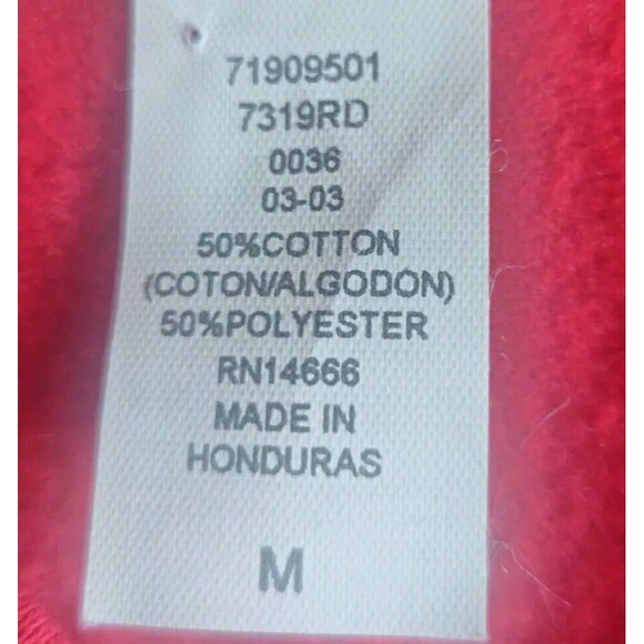 Vintage Lee Heavyweight Pearl Snap Fleece Cardigan Southwest Red Size M - Picture 10 of 10